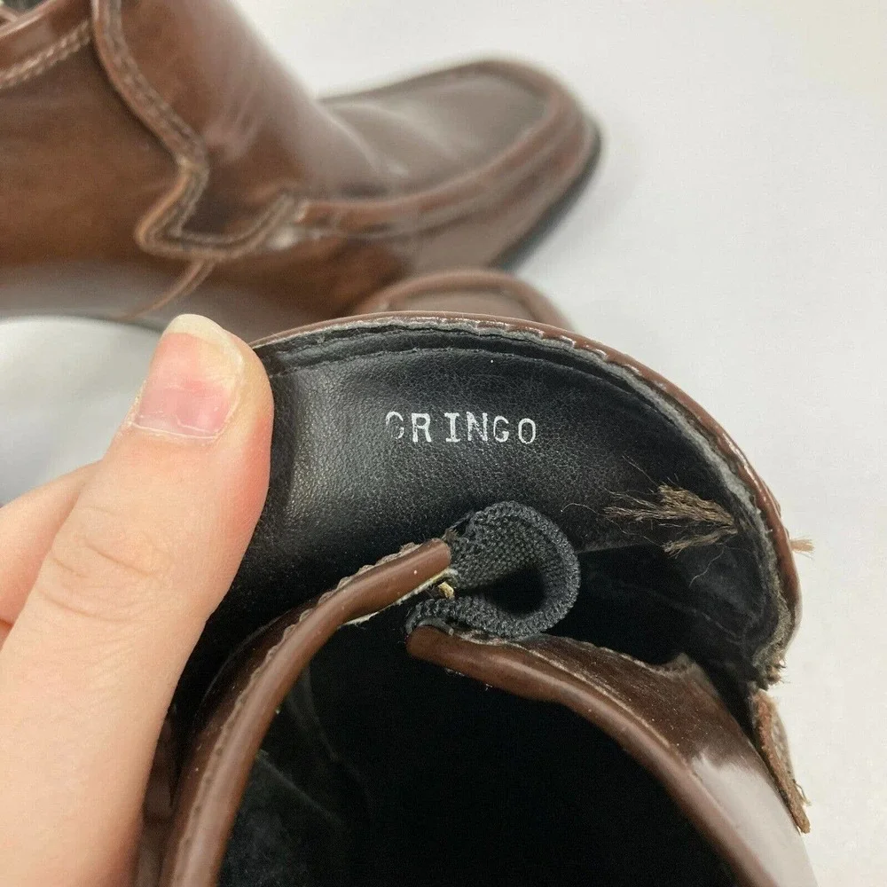 Soho Cobbler Loafers Womens Sz 6 Brown Leather Chunky Heel Loafers Vintage‎